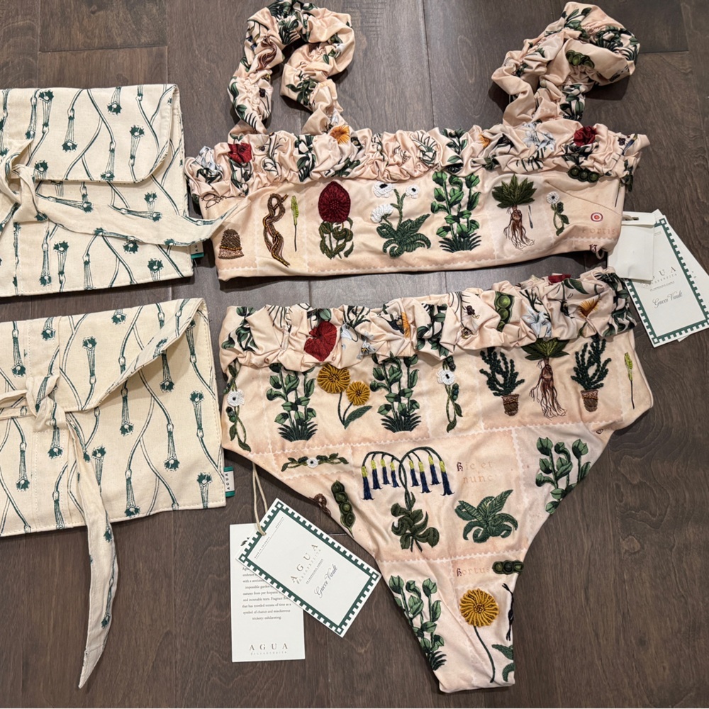 Agua Bendita X Gucci Vault beaded bikini set an impossible garden cacti gucci